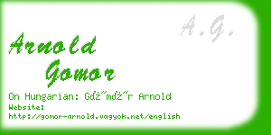 arnold gomor business card